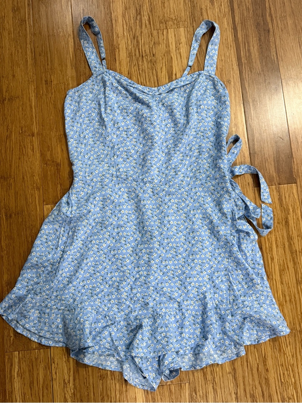 Hollister Light Blue Floral Romper